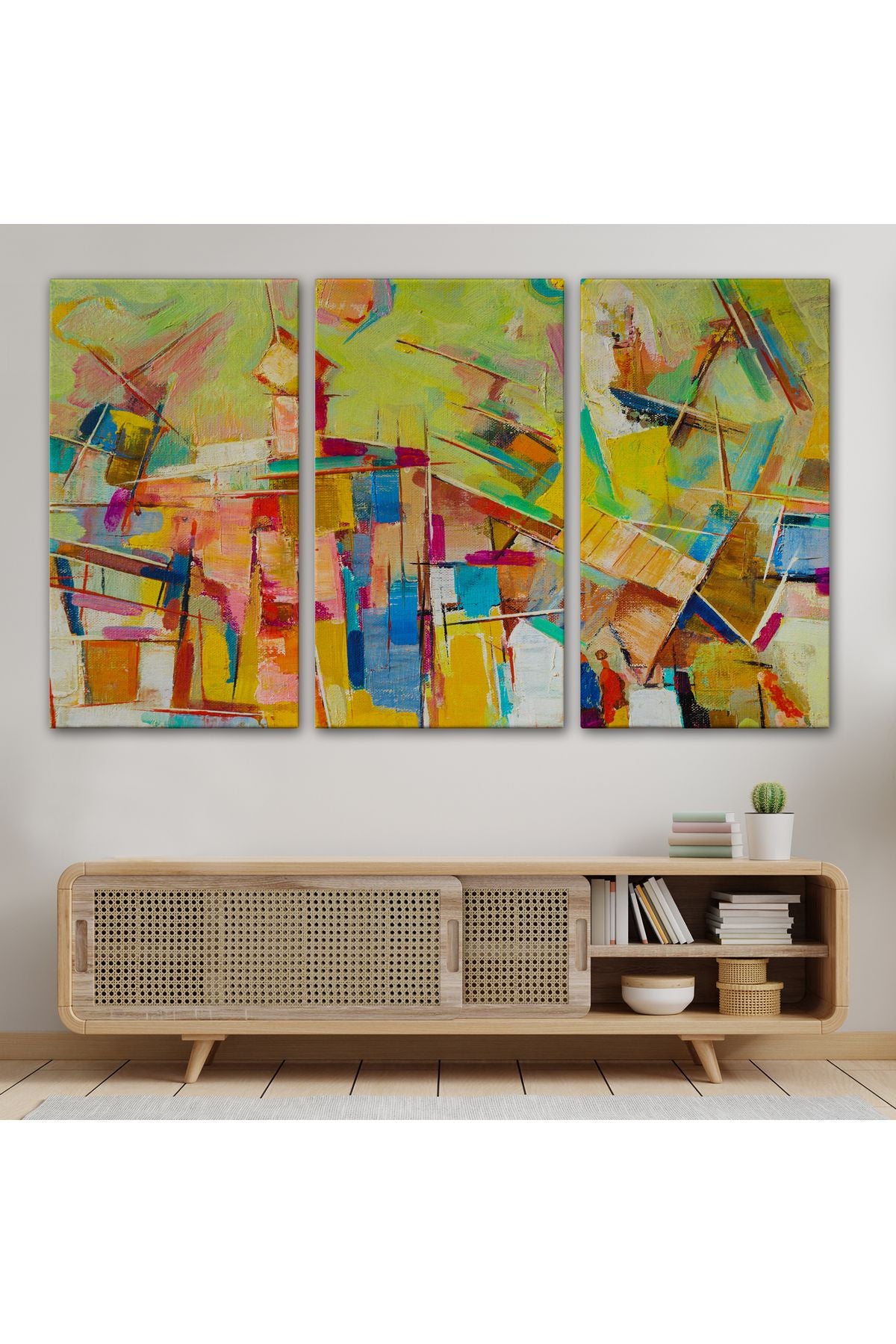 Soyut Yaglıboya Görünüm Dekoratif Kanvas Tablo-3430