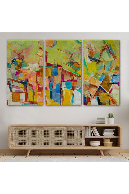 Soyut Yaglıboya Görünüm Dekoratif Kanvas Tablo-3430