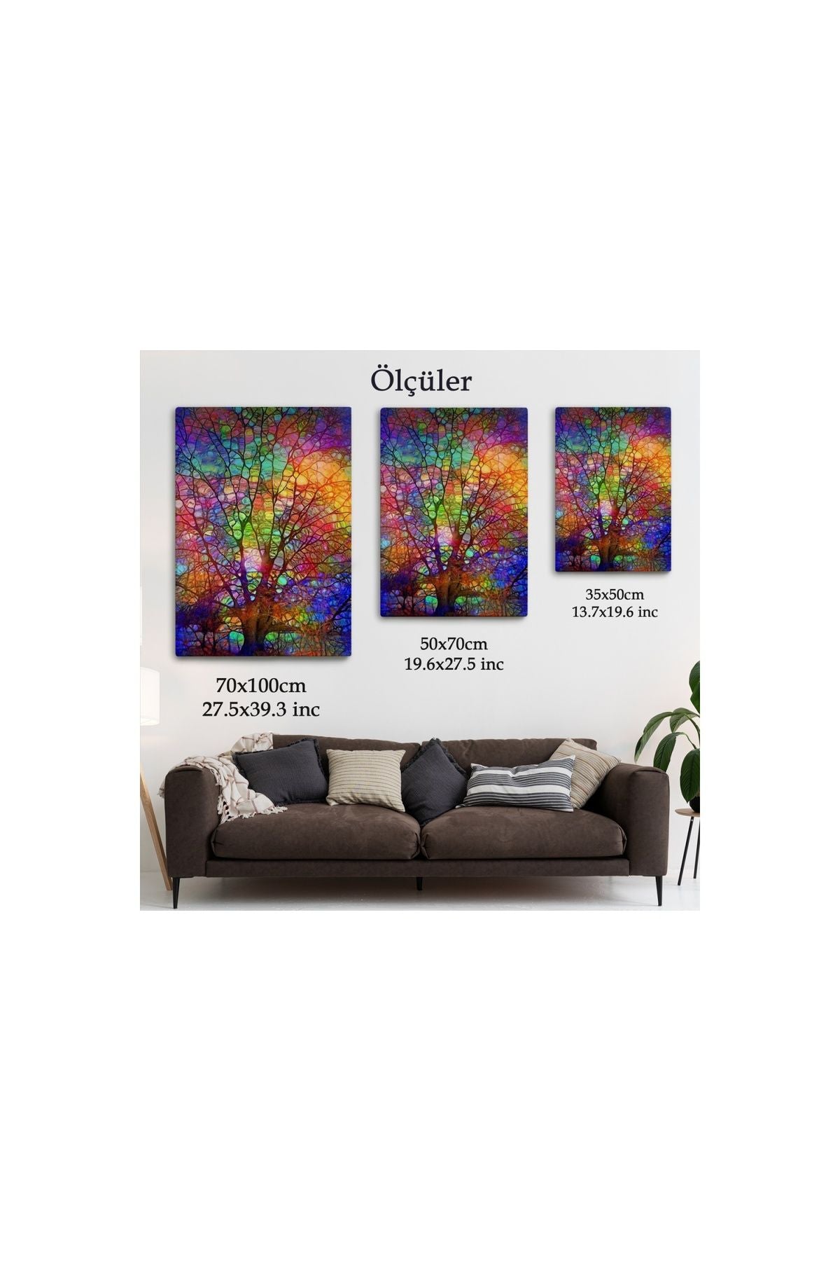 Sanatsal Cam Ağaç Kanvas Tablosu-6220