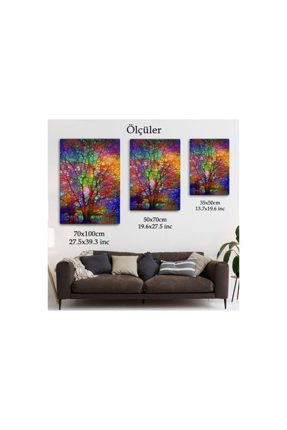 Sanatsal Cam Ağaç Kanvas Tablosu-6220