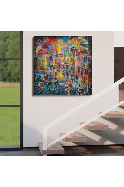 Renkli Şehir Manzarası Kanvas Tablo-5902