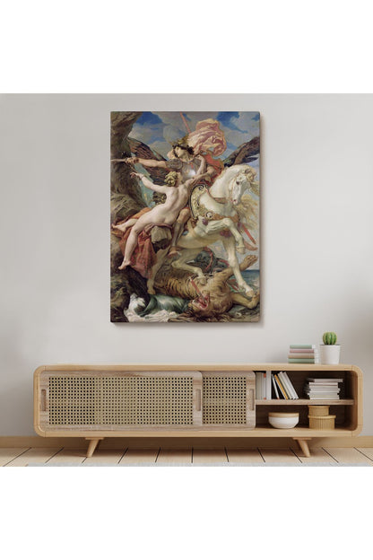 Joseph Paul 'un Ruggiero ve Angelica Tasviri Duvar Tablosu-6218