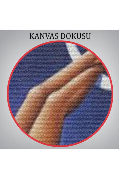 Ay'a Ayaklarını Koyup Dinlenen Kadın, Sürreal Sanat Tablosu-6091