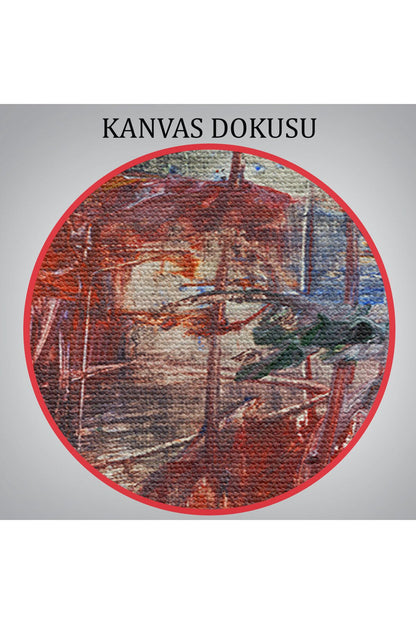 Yağlıboya Görünümlü Soyut Kanvas Tablo-5904