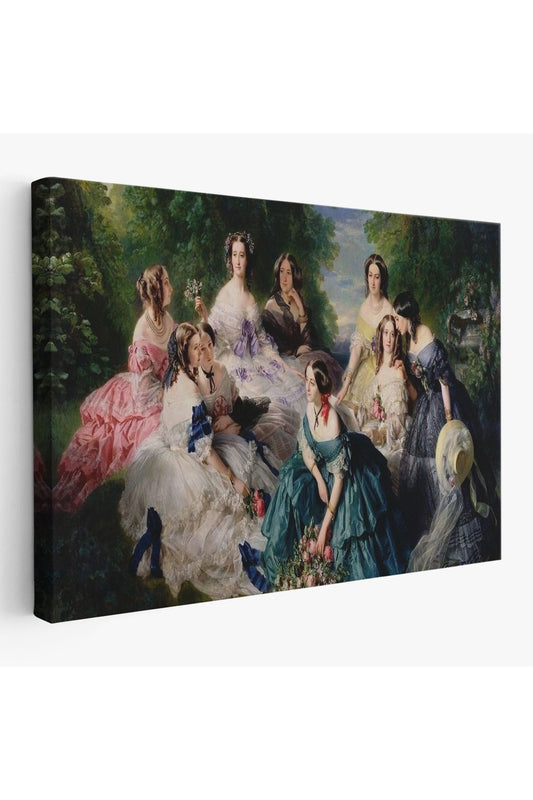 İmparatoriçe Eugenie ve Leydileri Tablosu - The Empress Eugénie-6570