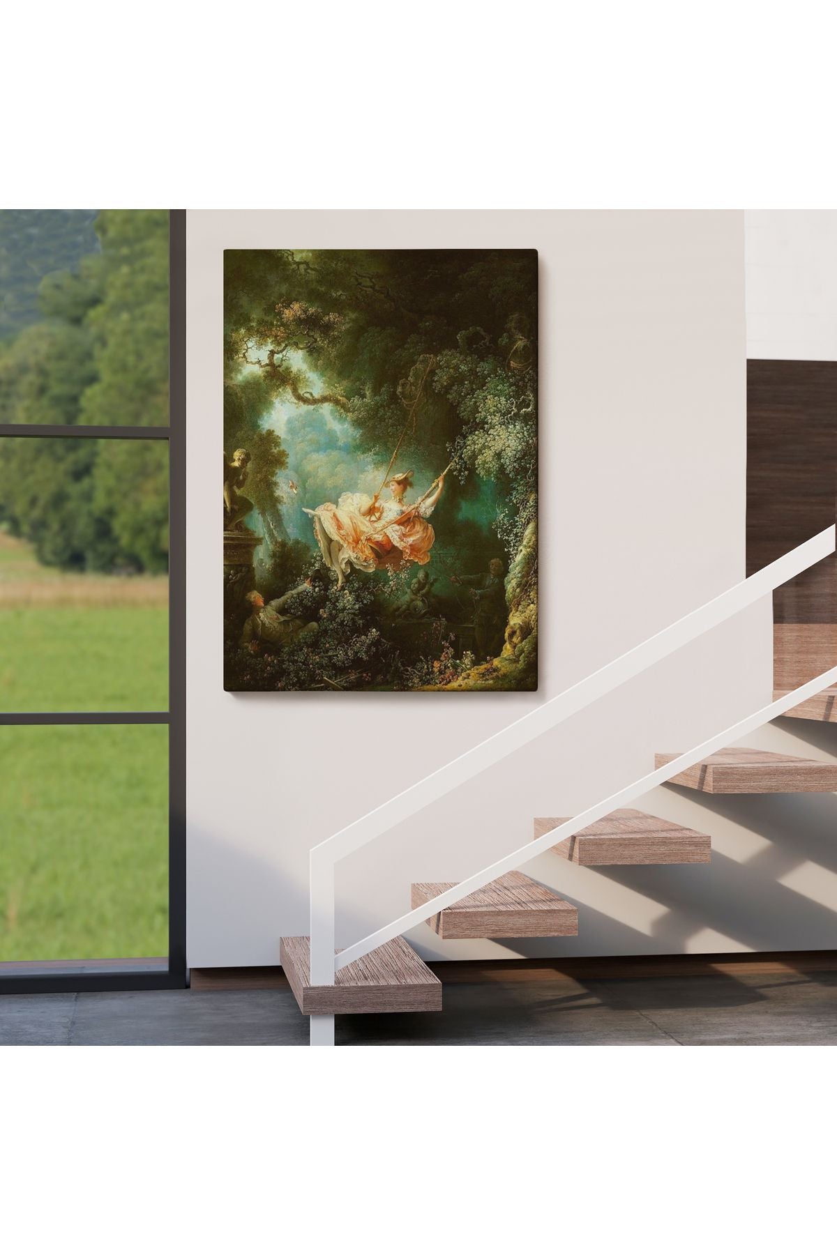 Jean-Honore Fragonard Salıncağın Mutlu Kazaları Tablosu-6253