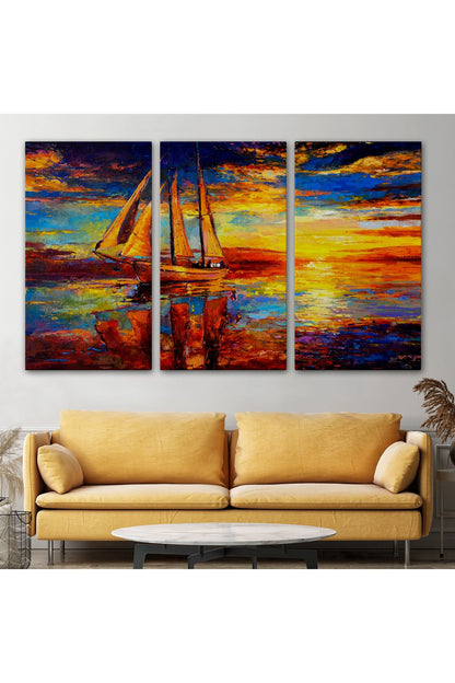 DB  Okyanustaki Büyük Yelkenli Duvar Tablosu-1227