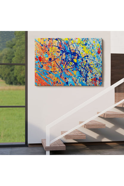 Soyut Sanatsal Yağlıboya Görünüm Dekoratif Kanvas Duvar Tablosu-3549