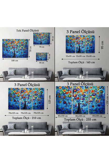 Sürreal Ağaçtaki Renkler Senfonisi Tablosu-6626