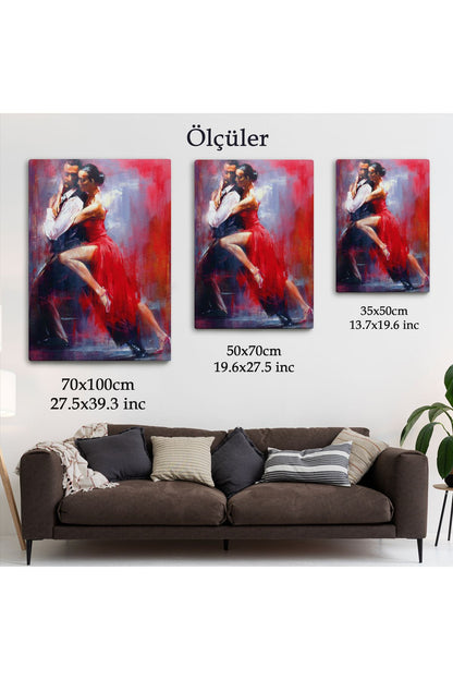 Tango Yapan Çift Dekoratif Duvar Tablosu-6427