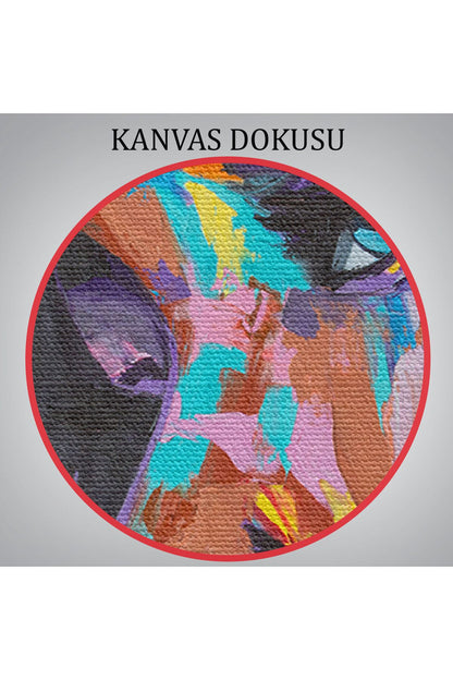 Renkli Kadın Kanvas Tablo-5905