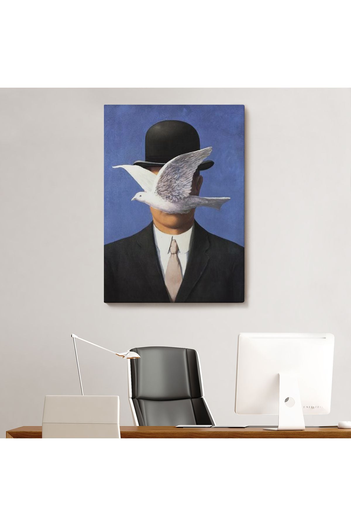 Melon Şapkalı Adam René Magritte Duvar Tablosu-6099