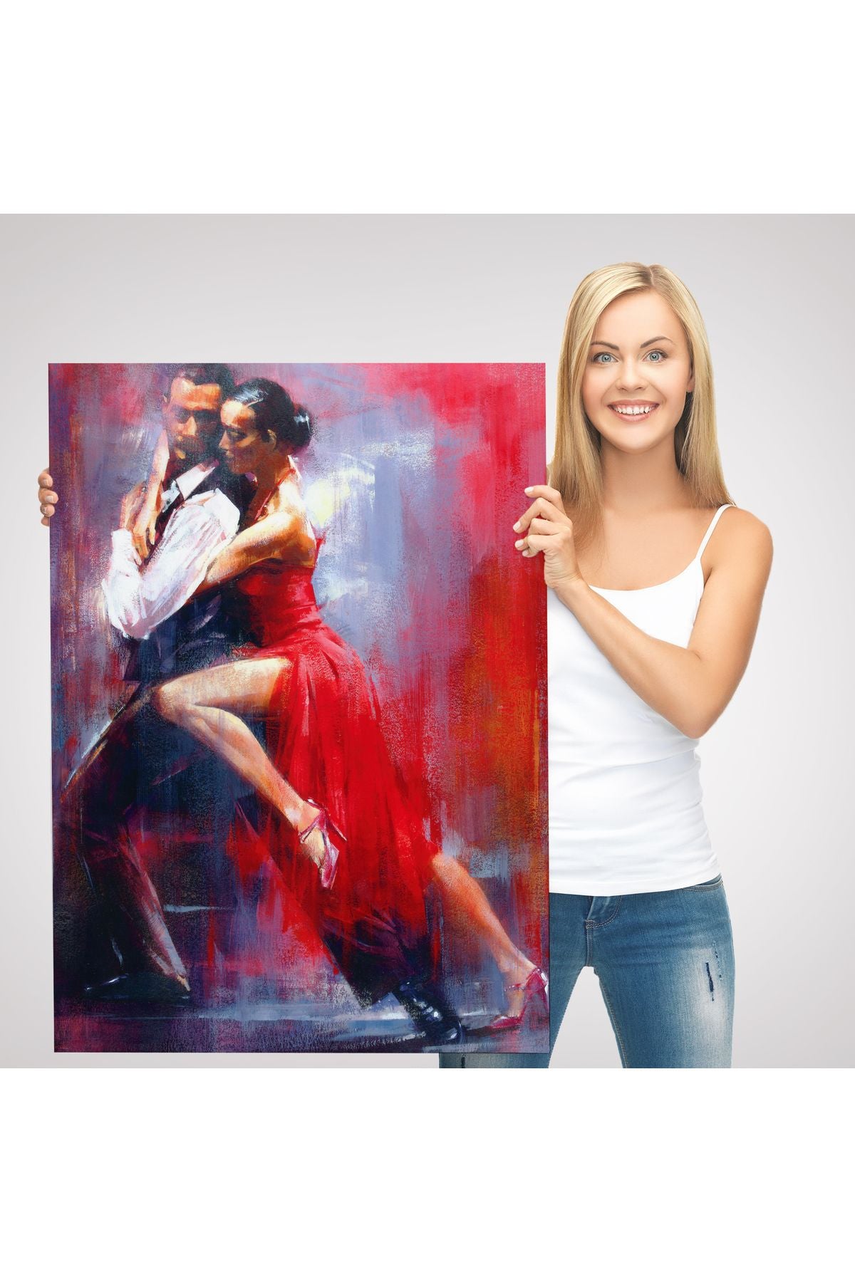 Tango Yapan Çift Dekoratif Duvar Tablosu-6427