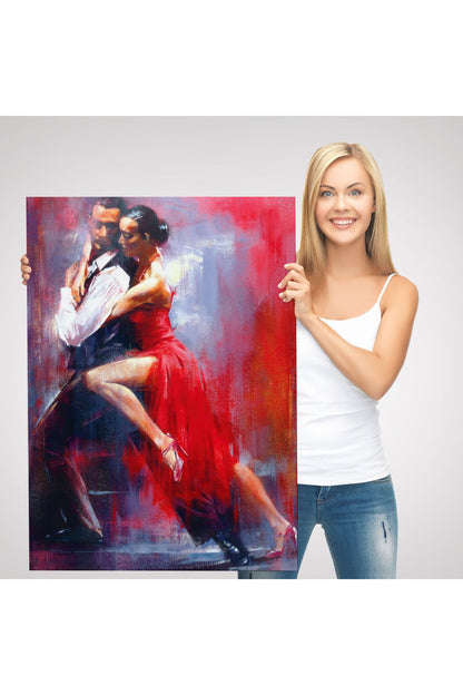 Tango Yapan Çift Dekoratif Duvar Tablosu-6427