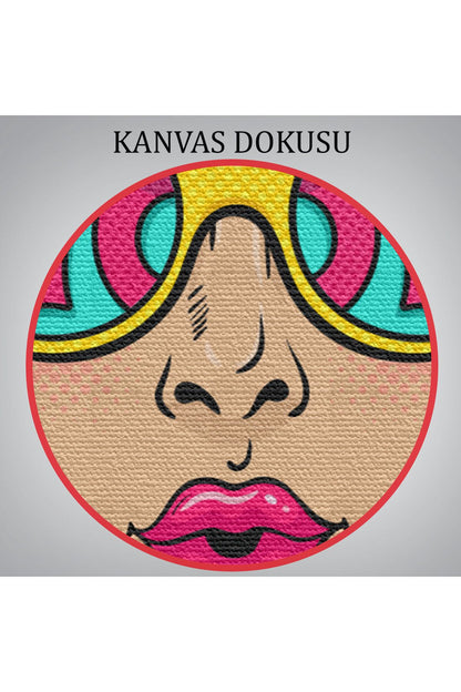 Retro Çizgi Roman Kadını Dekoratif Kanvas Duvar Tablosu-5837