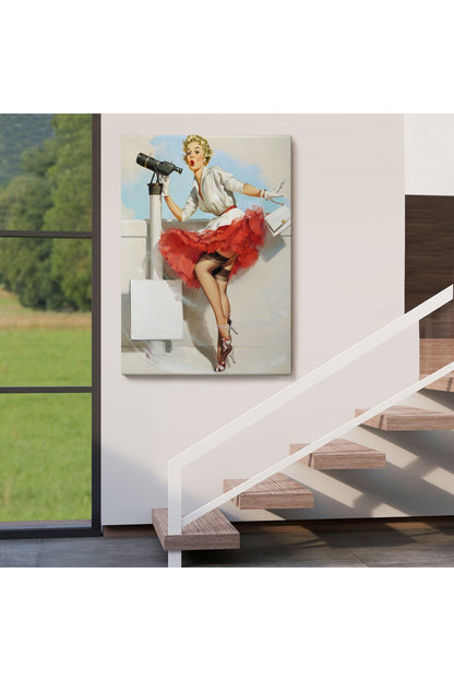 Sexi Denizci Kadın Dekoratif Duvar Tablosu-6434