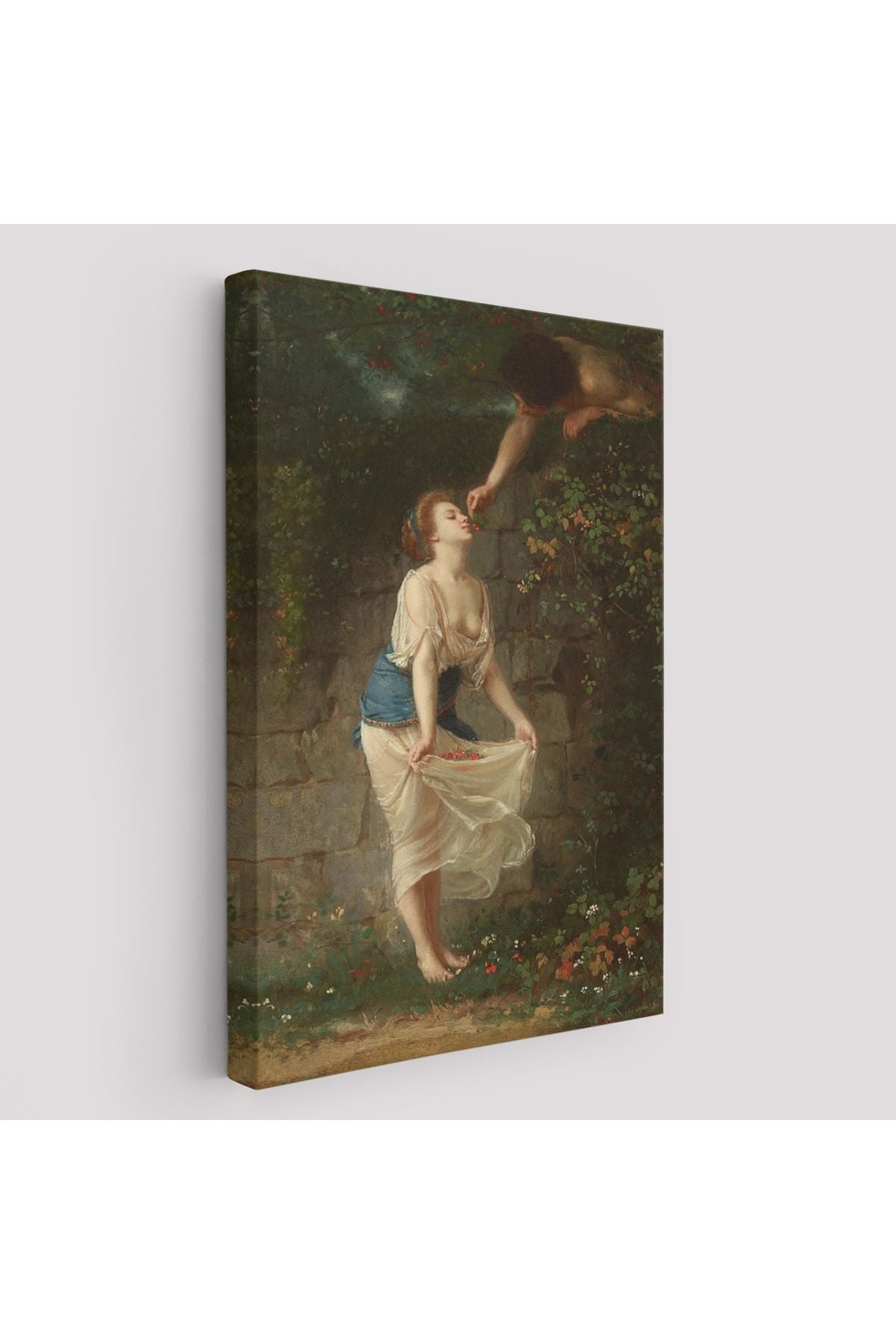 Kiraz Toplayan Sevgililer Duvar Tablosu-6255