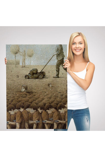 Gerçeküstü Fikir Sanatı Kanvas Tablo, Başını Kaldırırsan Ölürsün-5211