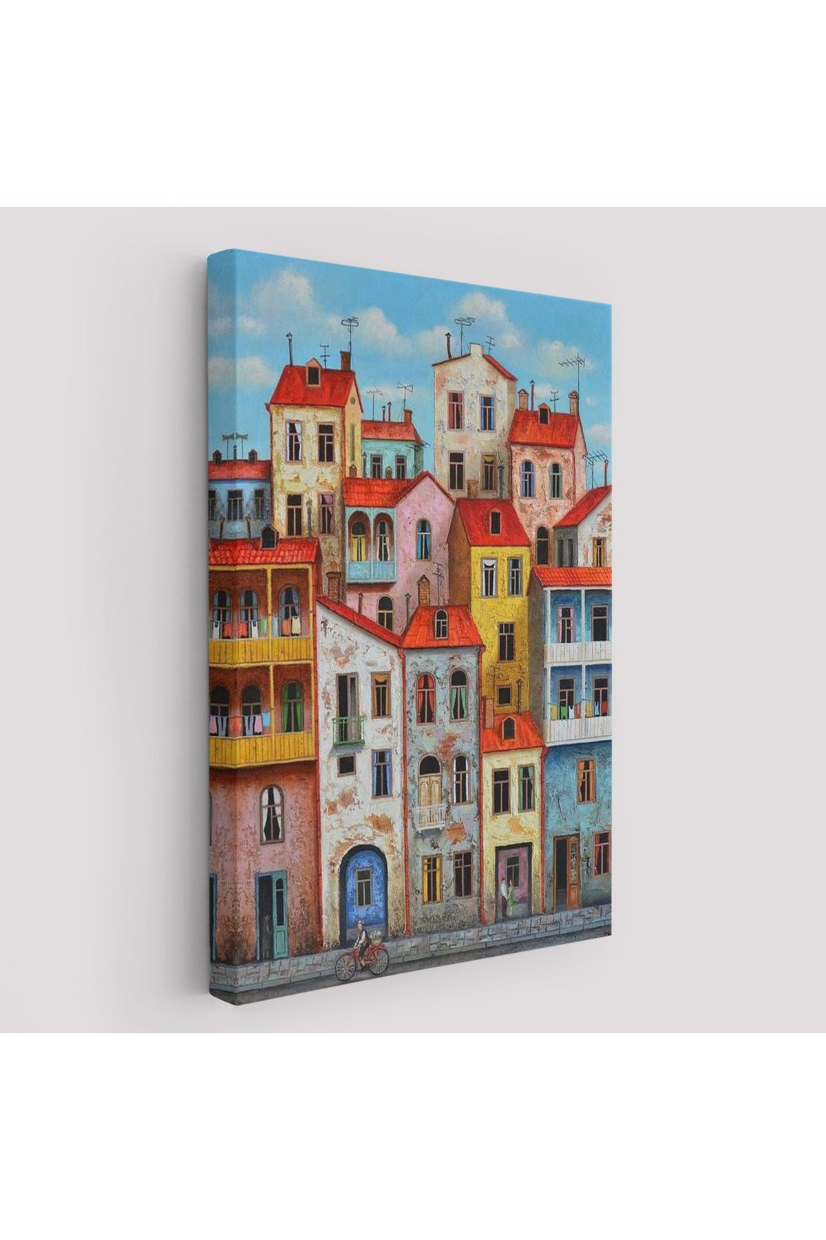 Eski Gürcistan Tiflis Şehir Manzara Tablosu -6242