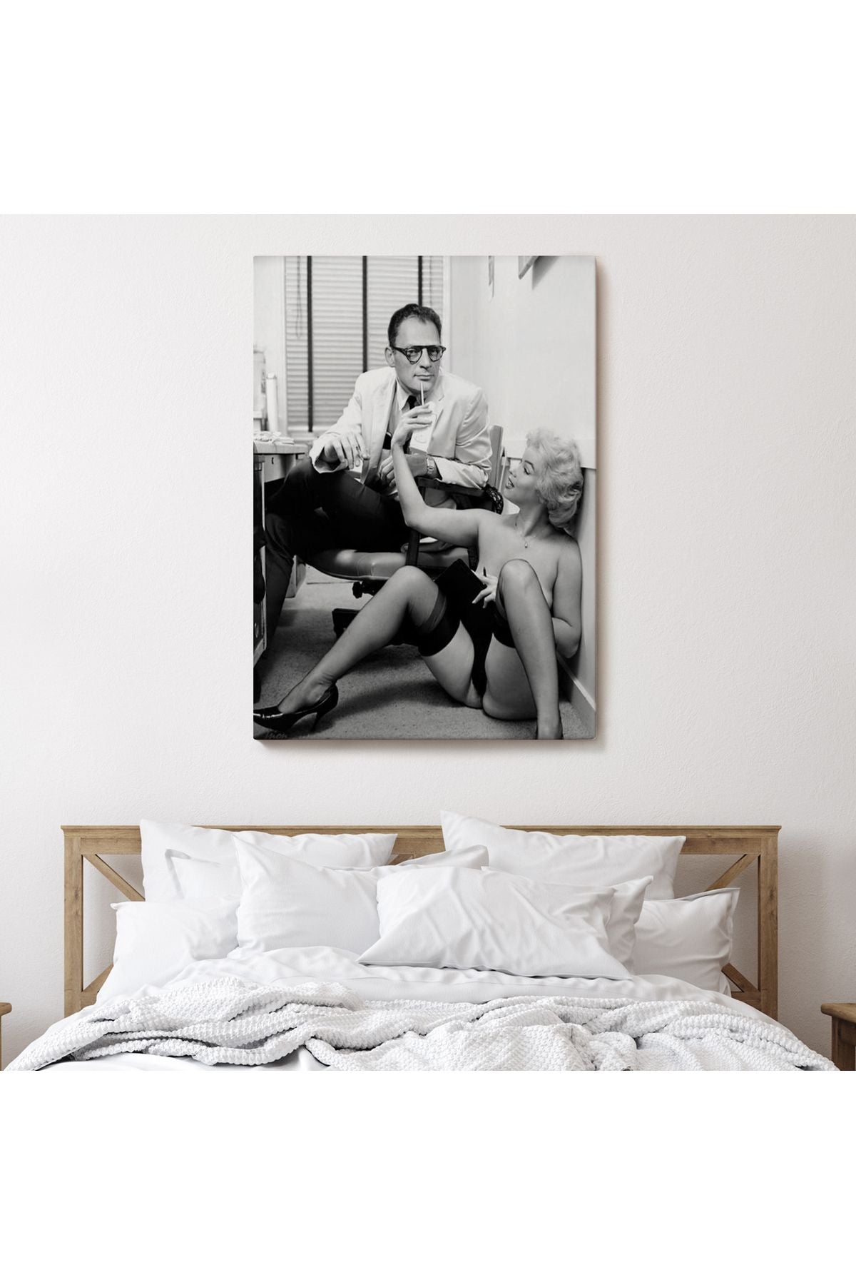 Marilyn Monroe ile Arthur Miller Duvar Tablosu-6063