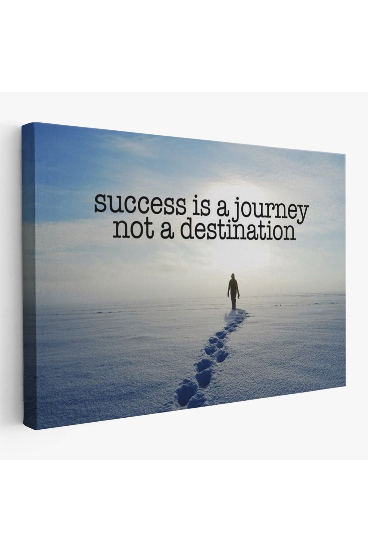 Başarı Bir Yolculuktur Varış Noktası Değil Kanvas Tablo, Motivasyonel Yazı Tablosu-5388