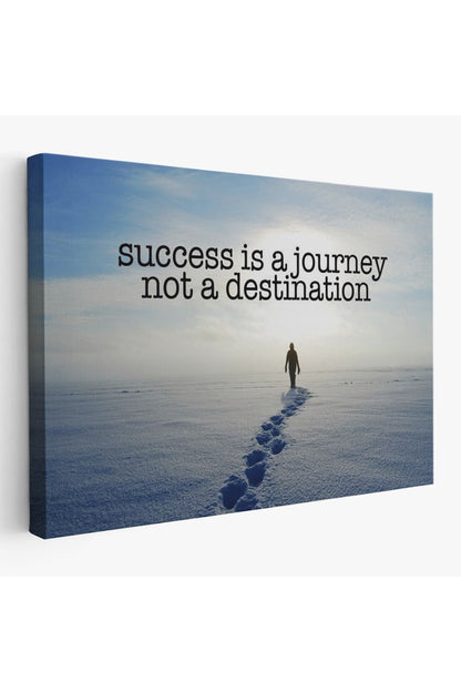 Başarı Bir Yolculuktur Varış Noktası Değil Kanvas Tablo, Motivasyonel Yazı Tablosu-5388