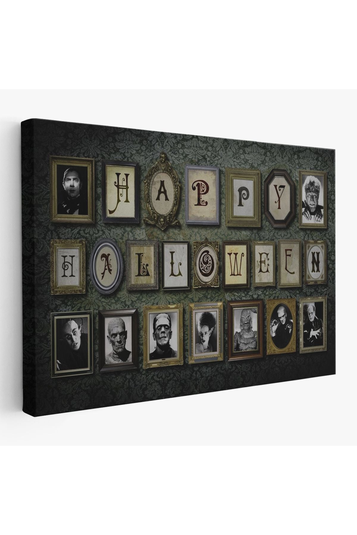 Ürpertici Karakterler Vintage Korku Filmi Cadılar Bayramı Gotik Duvar Tablosu-5195