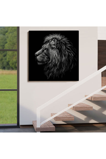 Erkek Aslan Dekoratif Kanvas Tablo-5816