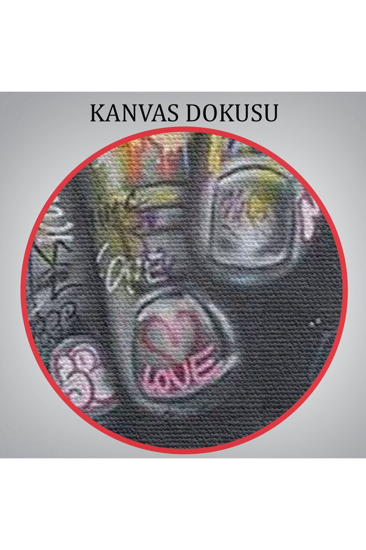 Banksy Tarzı Hands Victory Jest Graffiti Kanvas Tablo-5340