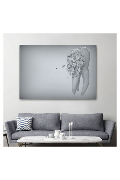 Kanvas Tablo, Duvar Dekoru, Çürüyen Diş, Diş Kliniği Diş Hekimi 5372 BUNGKNV