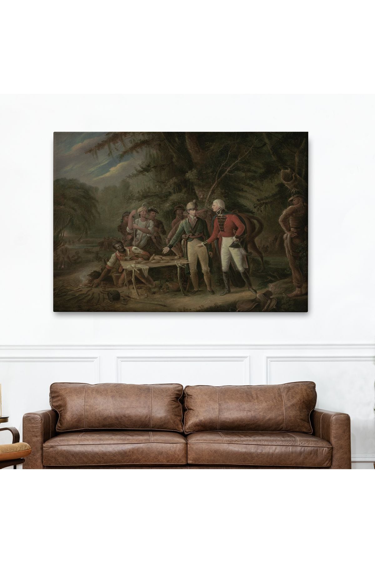 General Francis Marion Bir İngiliz Subayı Yemeğini Paylaşmaya Davet Eden Tablosu-6547