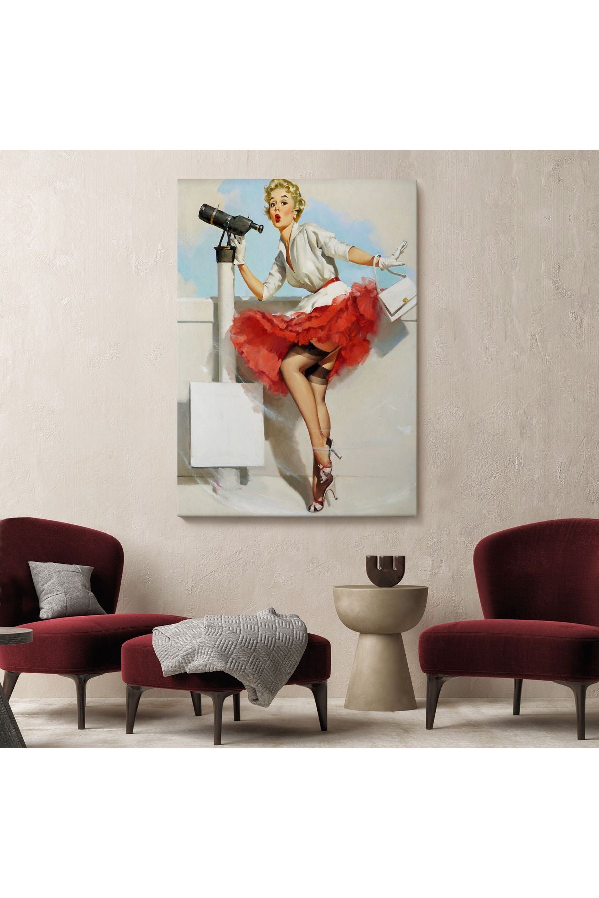 Sexi Denizci Kadın Dekoratif Duvar Tablosu-6434