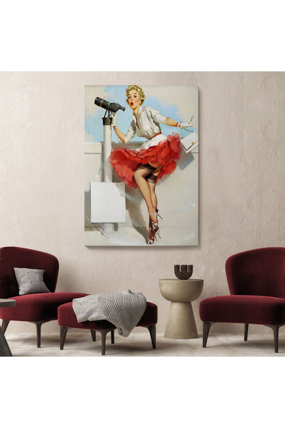 Sexi Denizci Kadın Dekoratif Duvar Tablosu-6434