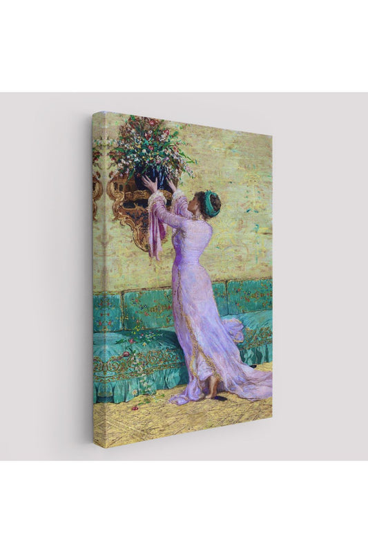 Vazo Yerleştiren Kız Osman Hamdi Bey Kanvas Tablo-5295