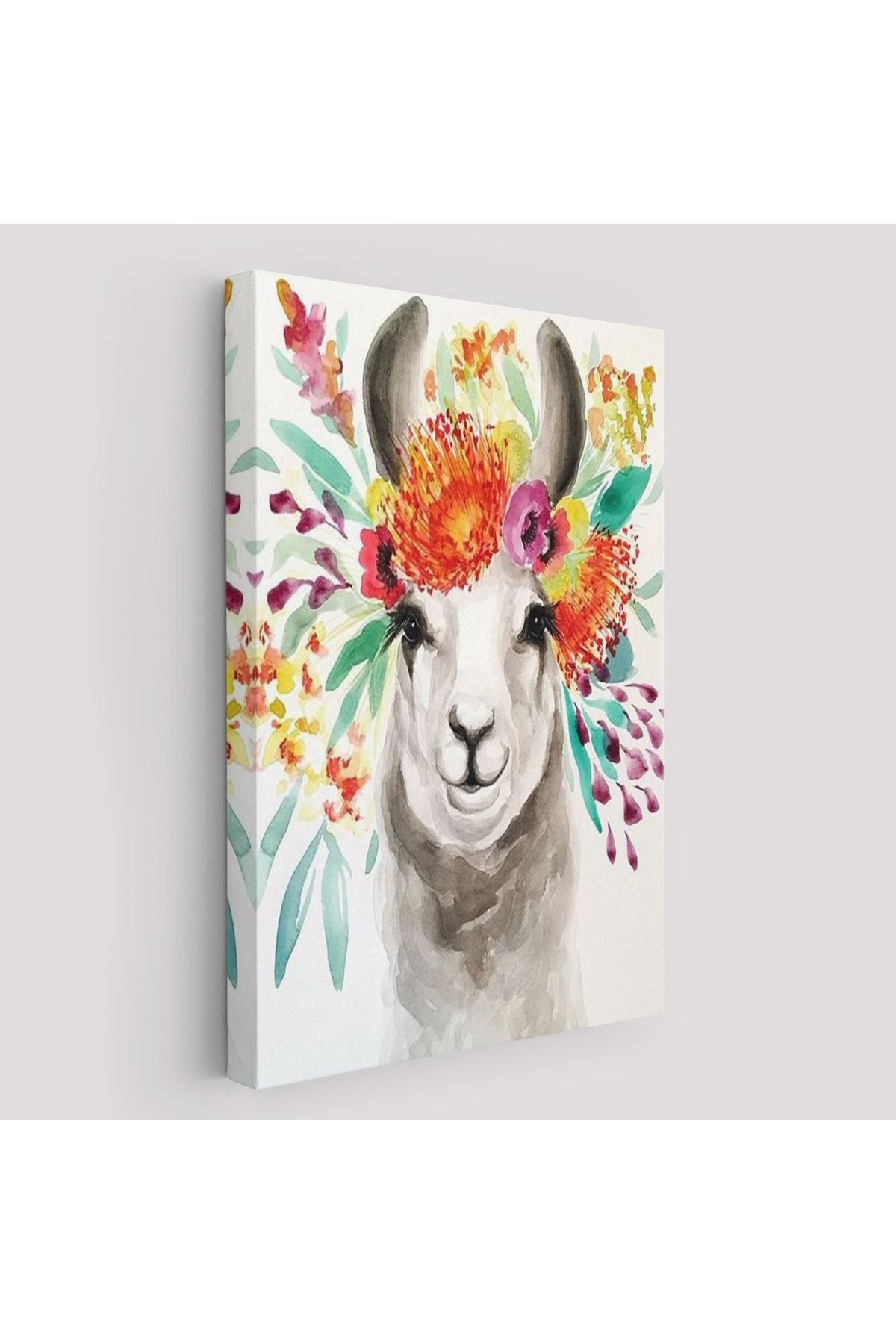 Bahar Laması Suluboya Görünümlü Duvar Tablosu-6348