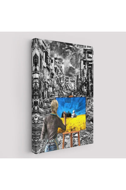 Hayalindeki Ukrayna'yi Çizen Ukraynalı Ressam Tablosu-6295