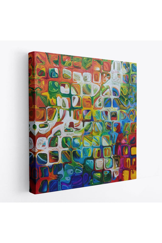Renkli Buz Cam Kanvas Tablo-5897