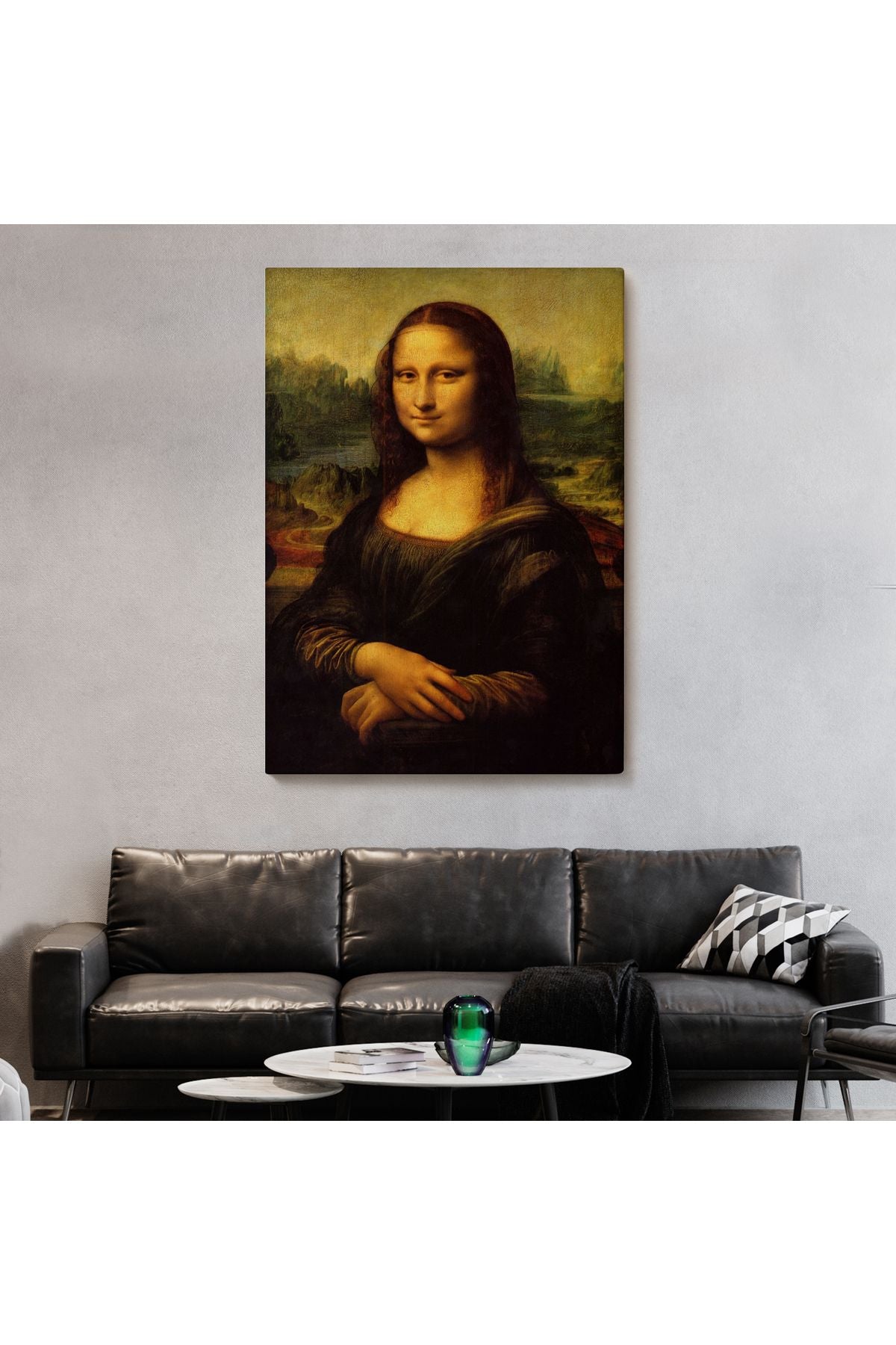 Leonardo da Vinci'nin Ünlü Eseri Mona Lisa Kanvas Tablosu-5126