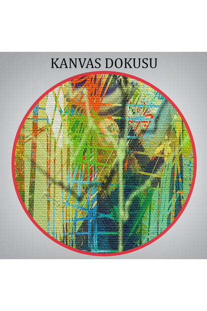 Soyut Yağlıboya Görünüm Dekoratif Kanvas Duvar Tablosu-3553