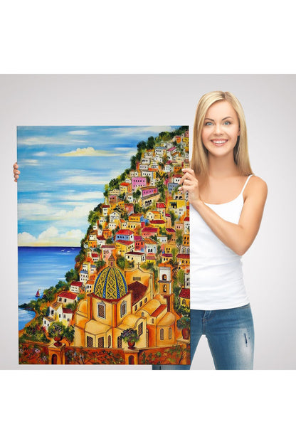 Roberto Gagliardi'nin Positano İsimli Tablosu-6328