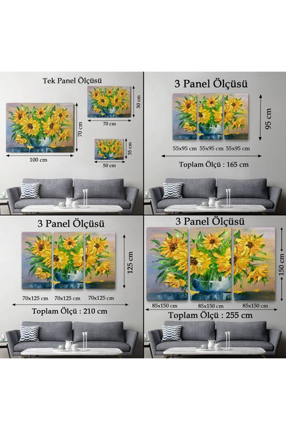 DB HG Vazodaki Ayçiçekleri Duvar Tablosu-1237