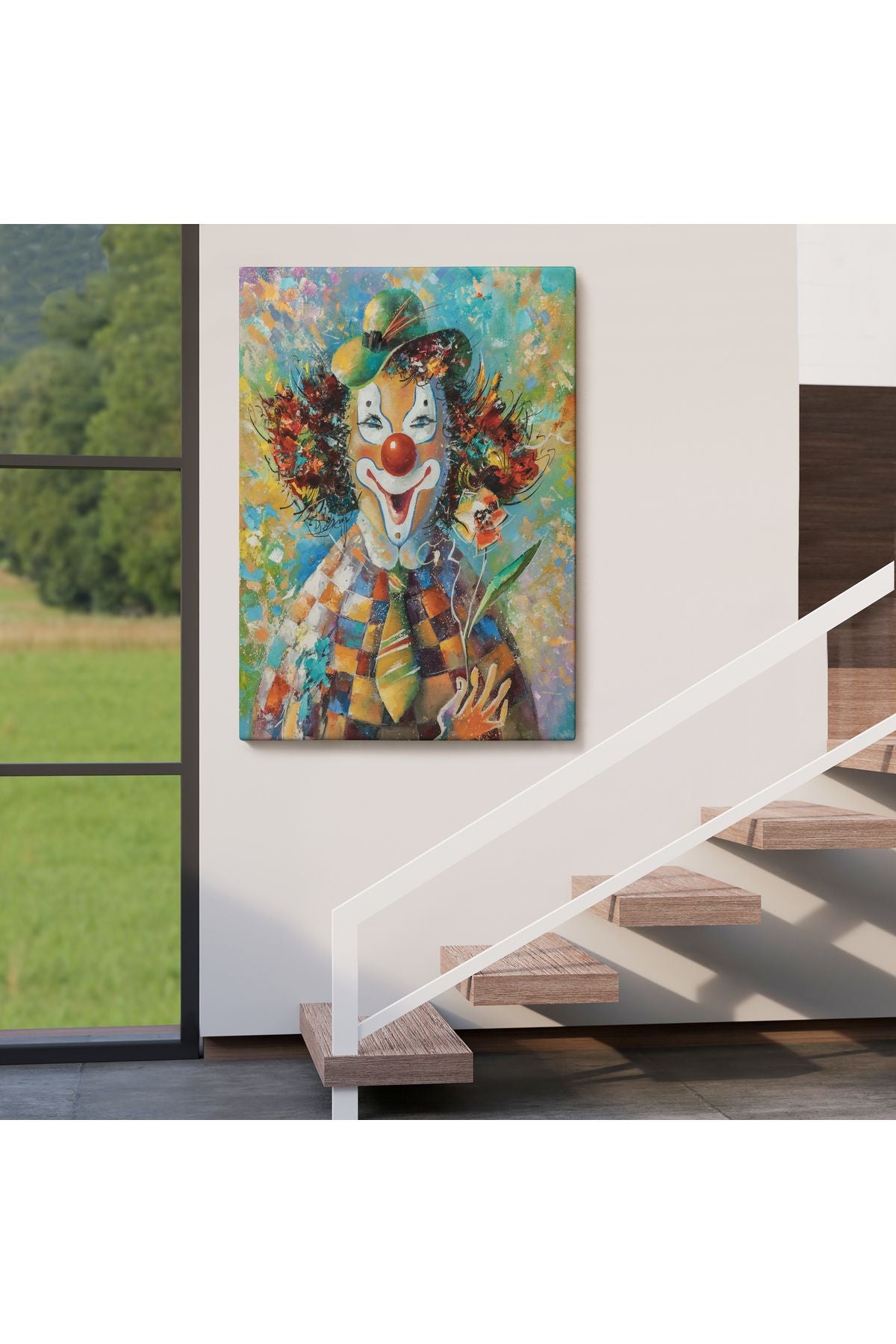Renkli Palyaço Tablosu-5934