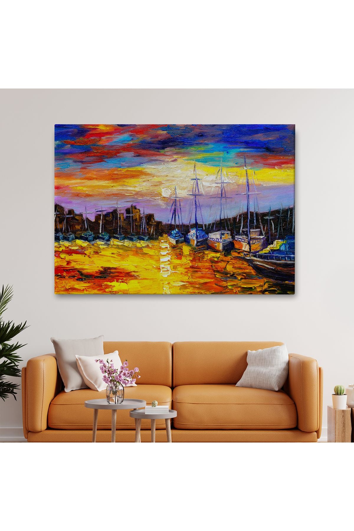 DB HG Balıkçı Köyü Kanvas Duvar Tablosu-1188