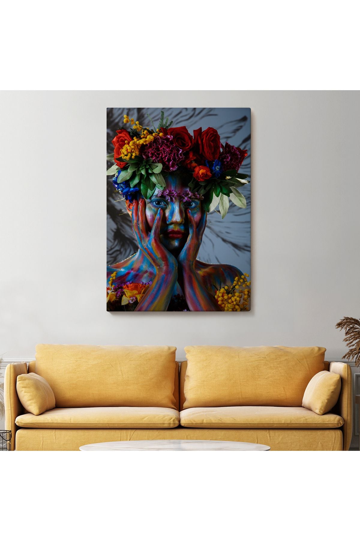 DB HG Çiçek Taçlı Kız Duvar Tablosu-5992