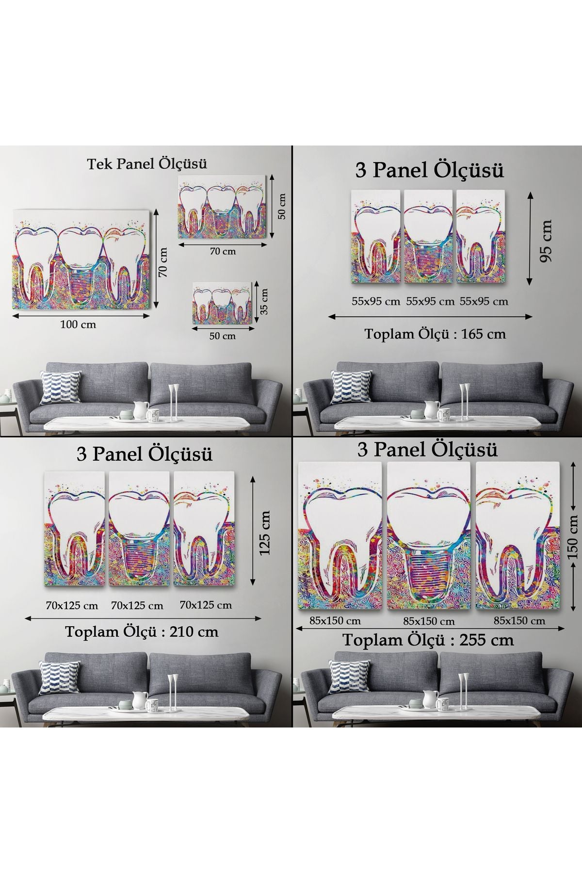 Renkli Dişler İmplant Diş Hekimi Tablo-6565
