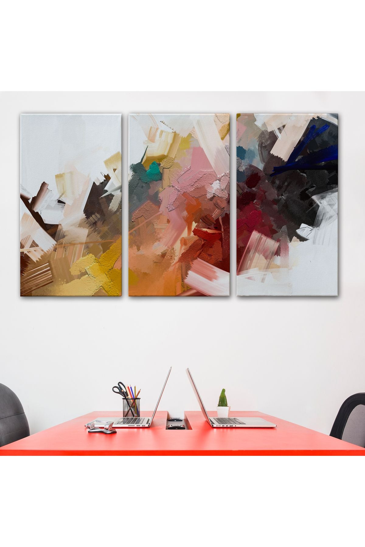 YB HG Fırça Darbeli Soyut Modern Sanat Yağlıboya Görünüm Tablo-3651