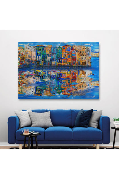 Amsterdam Hollada Şehir Yansıması Duvar Tablosu-1208