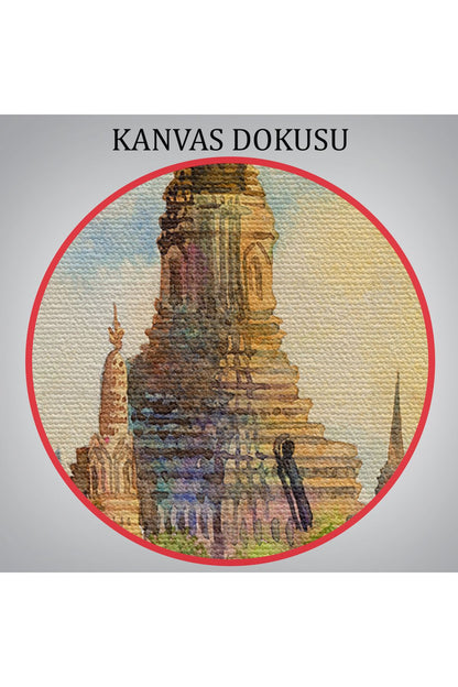 Wat Arun Tapınağı Tayland Bangkok Dekoratif Kanvas Tablo-3622