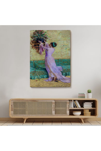 Vazo Yerleştiren Kız Osman Hamdi Bey Kanvas Tablo-5295