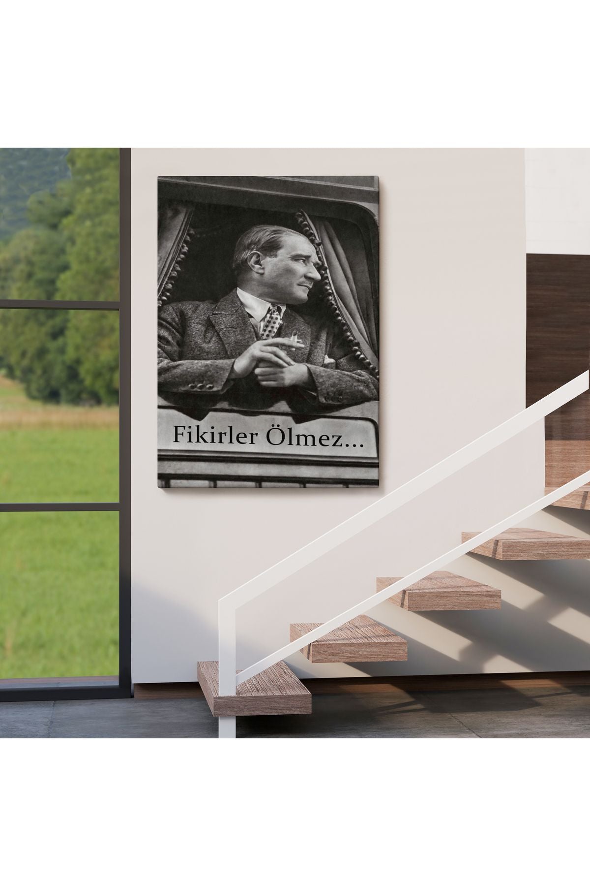 Atatürk'ün Doğu Ekspresinde Fotoğrafı Duvar Tablosu-6222